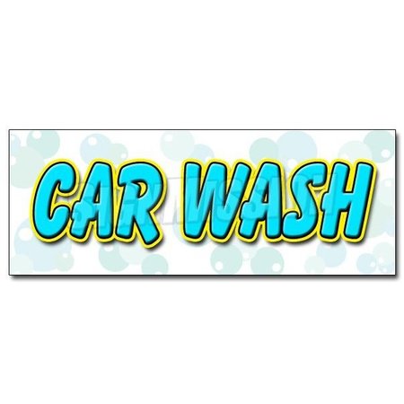 SIGNMISSION CAR WASH DECAL sticker washing detail wax clean hand dry supplies, D-36 Car Wash D-36 Car Wash